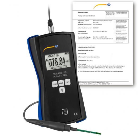 PCE Instruments PCE-MFM 2400-ICA High Precision Gaussmeter incl. ISO Calibration Certificate